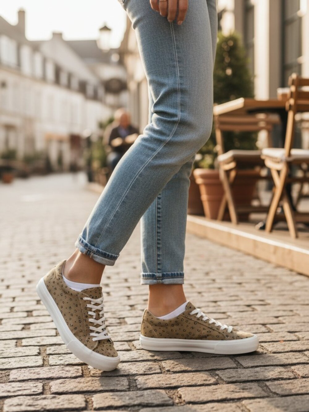 Madewell MWL MD771 Sidewalk Leopard Print Sneaker Shoes Women's 7 M